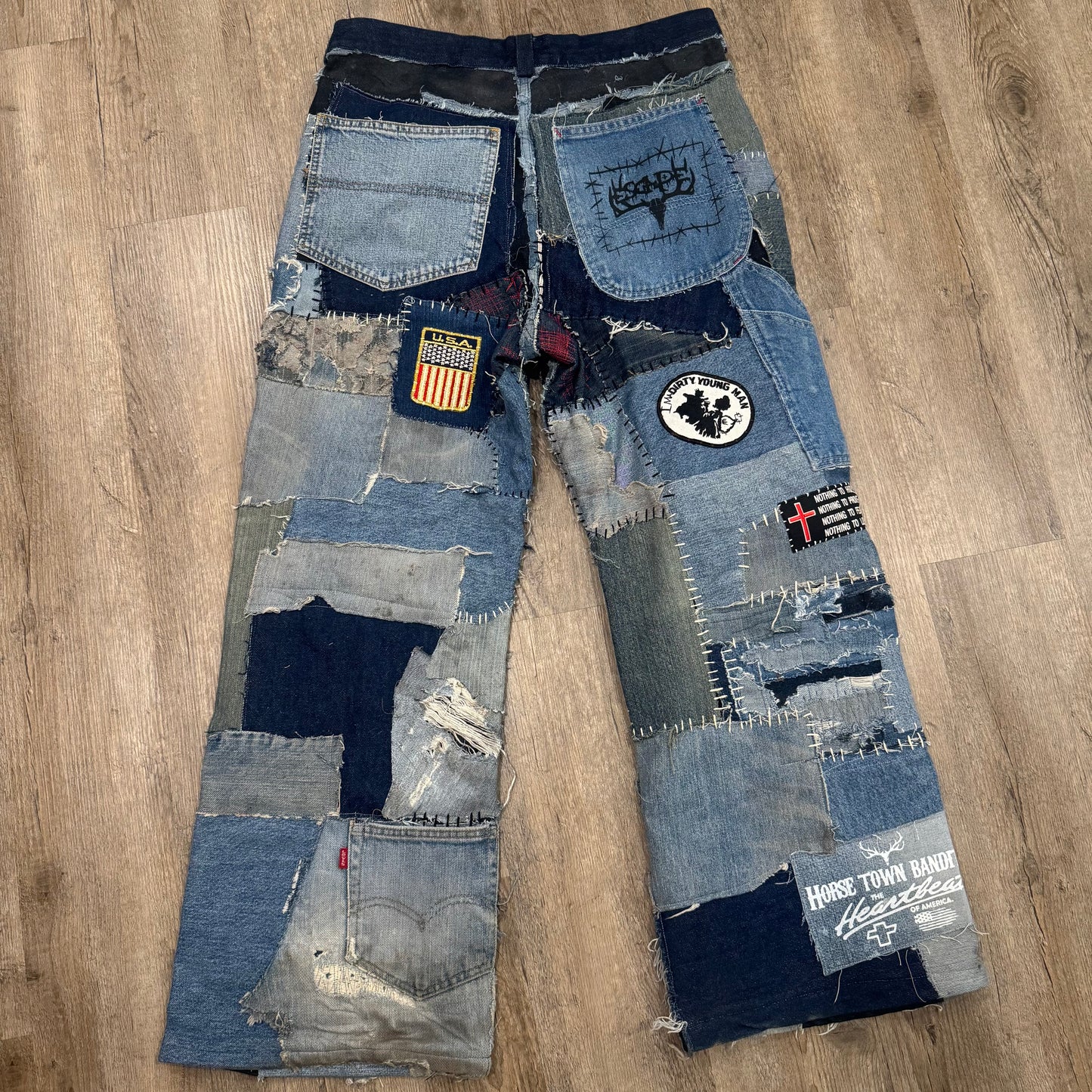 1/1 DENIM PATCHWORK SELVEDGE DENIM 32x32