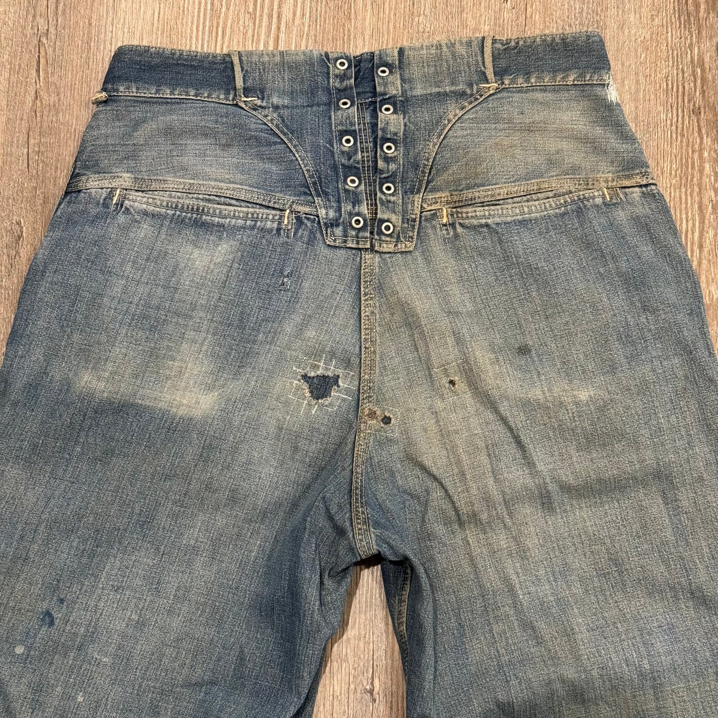 1940s THE BIG FAVORITE LACEBACK JEANS 32x30