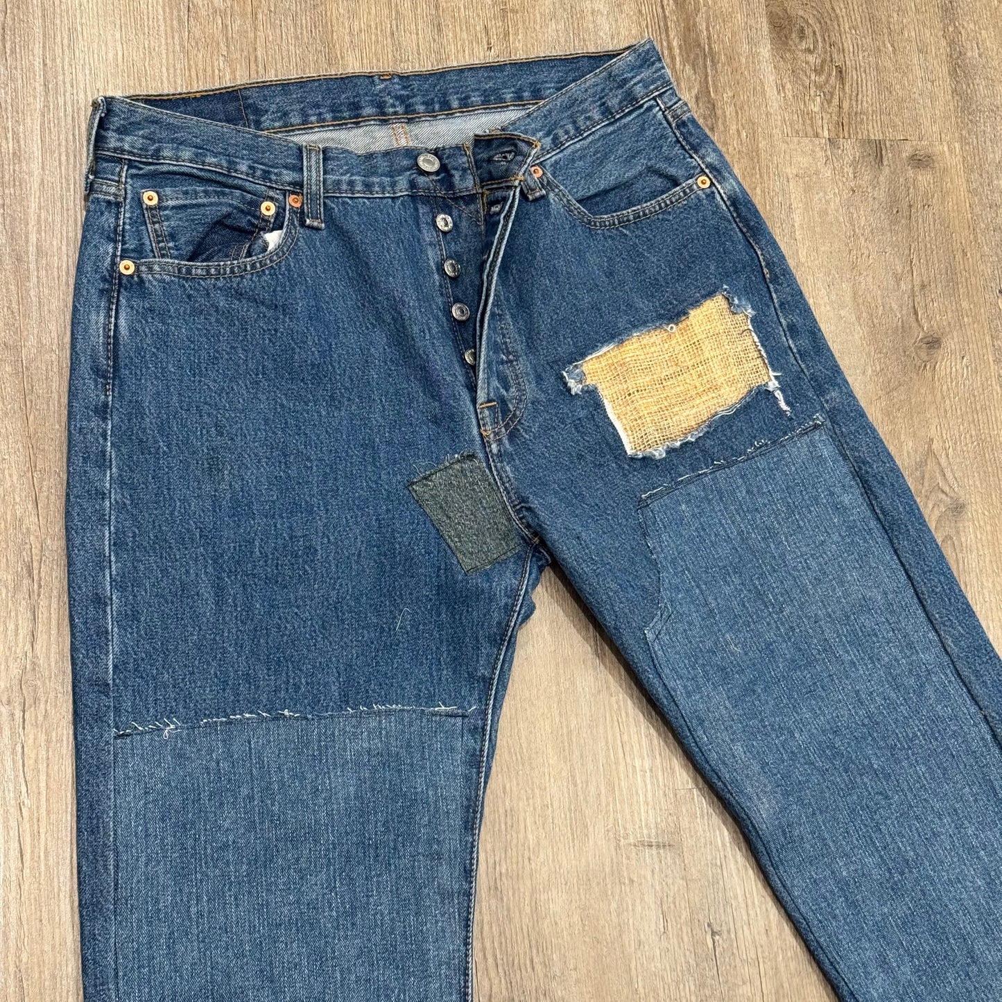 1/1 DOUBLE KNEE PATCHWORK LEVI’s 34x34