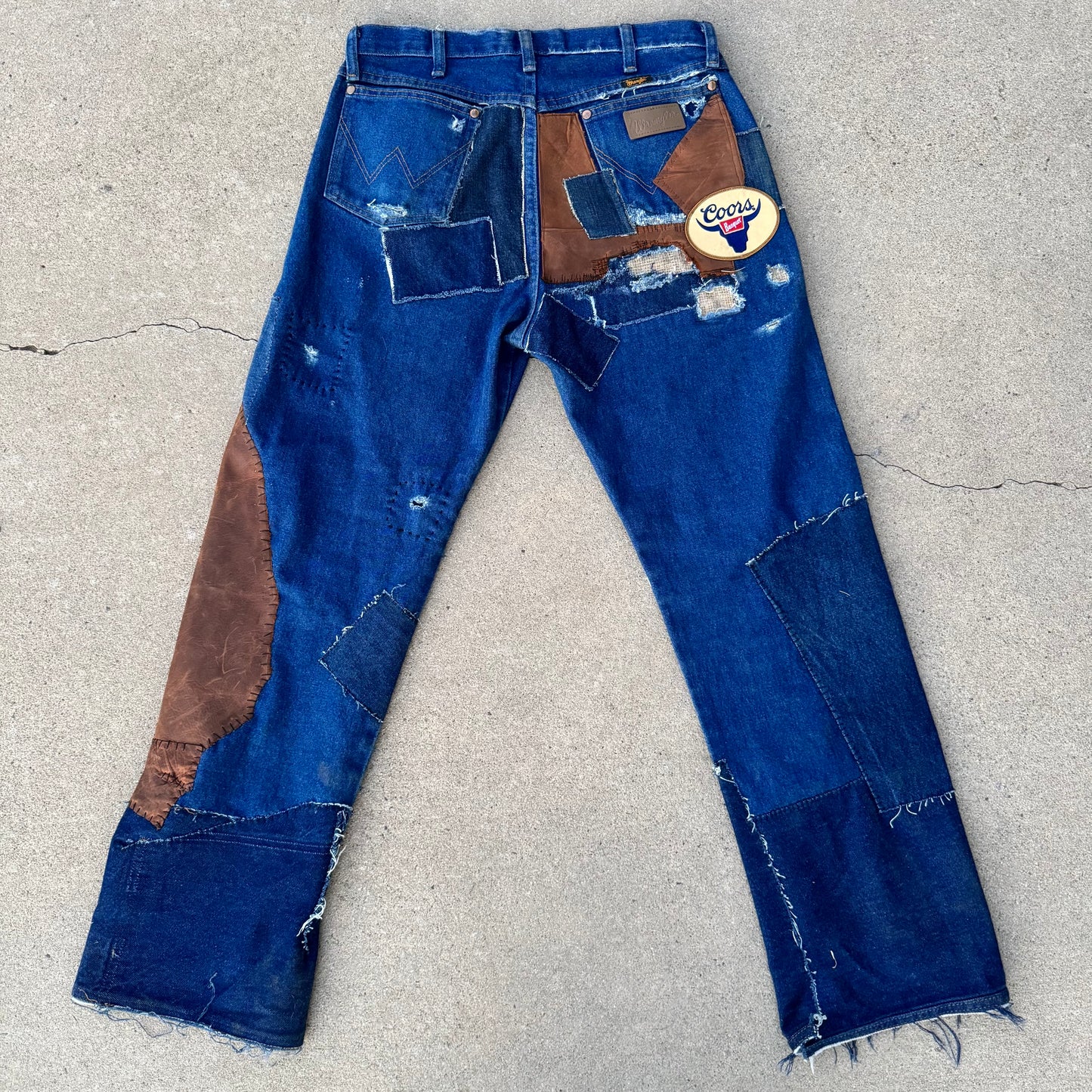 1/1 COWBOYCUT PATCHWORK WRANGLERS 32x33