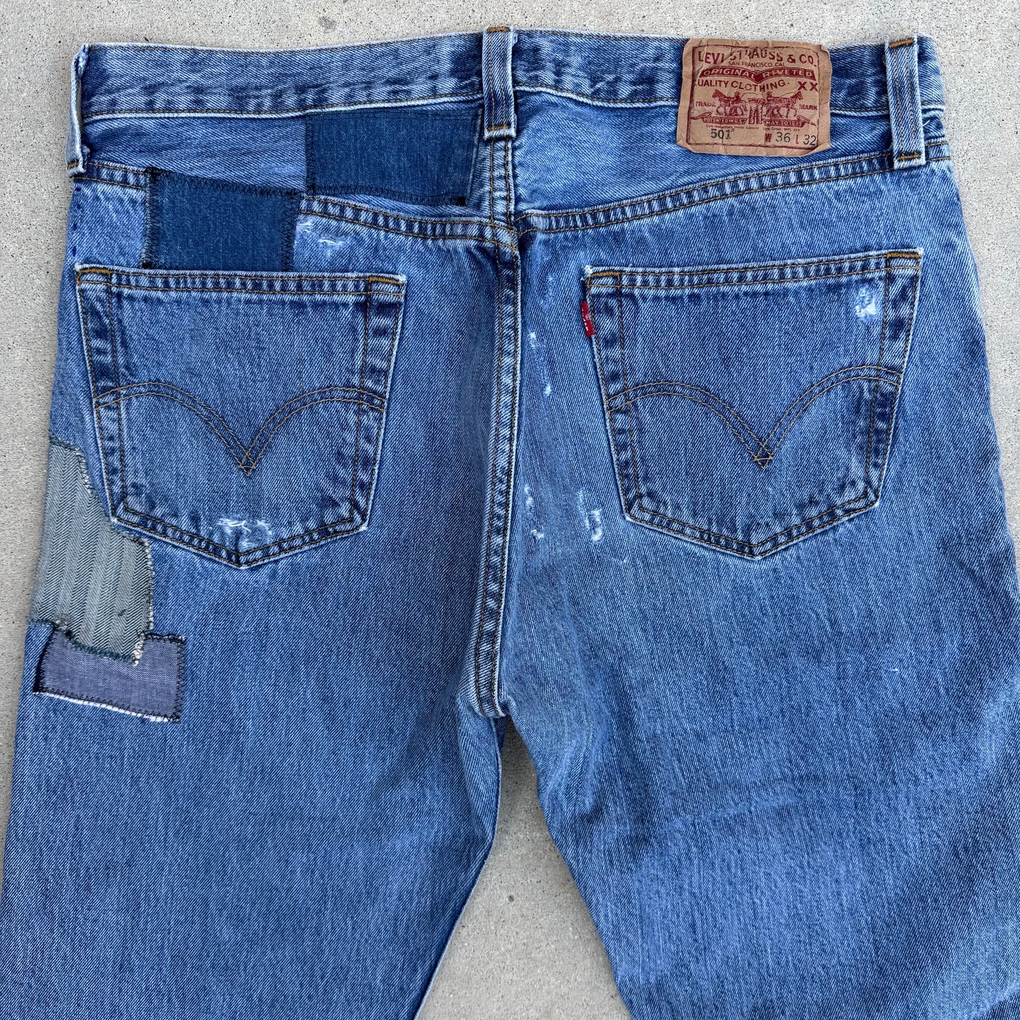 1/1 DENIM PATCHWORK LEVIS 36x32