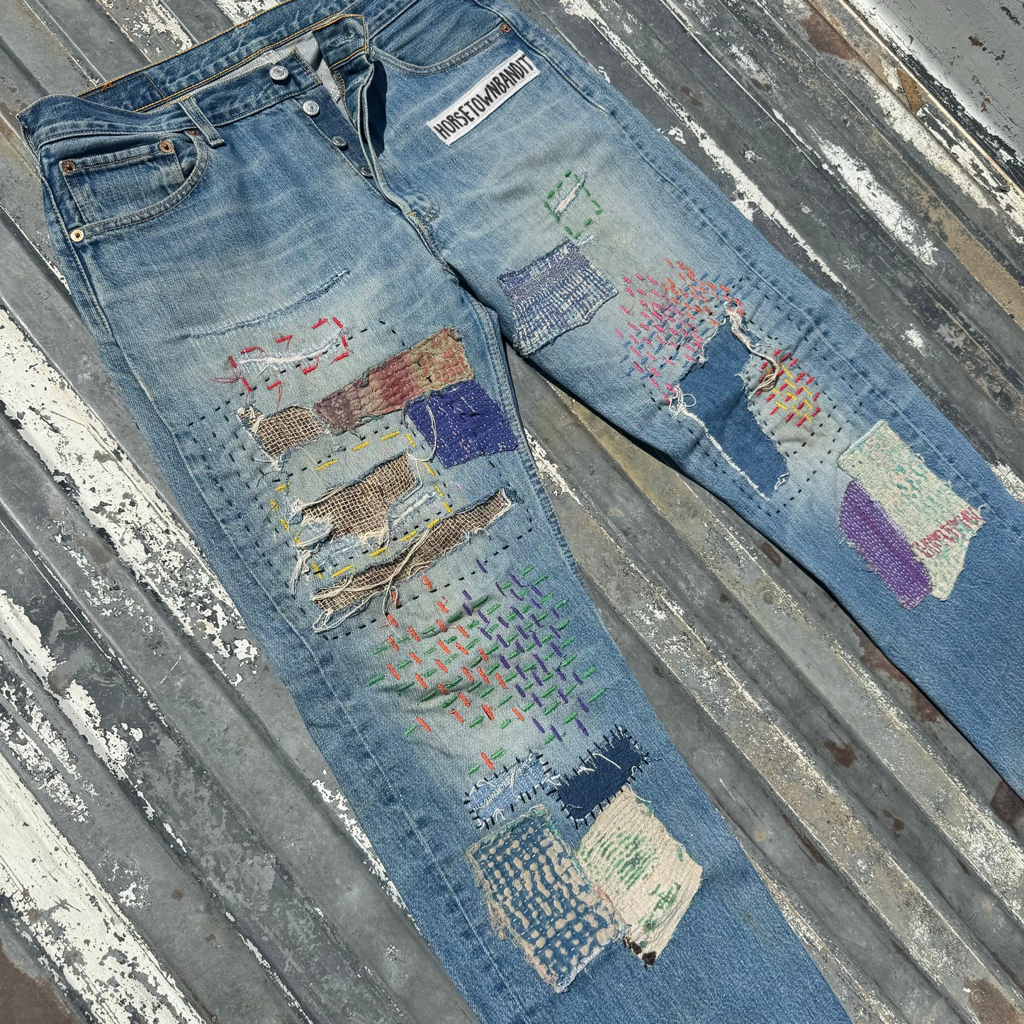 1/1 BUTTON FLY PATCHWORK LEVI’S 36x30