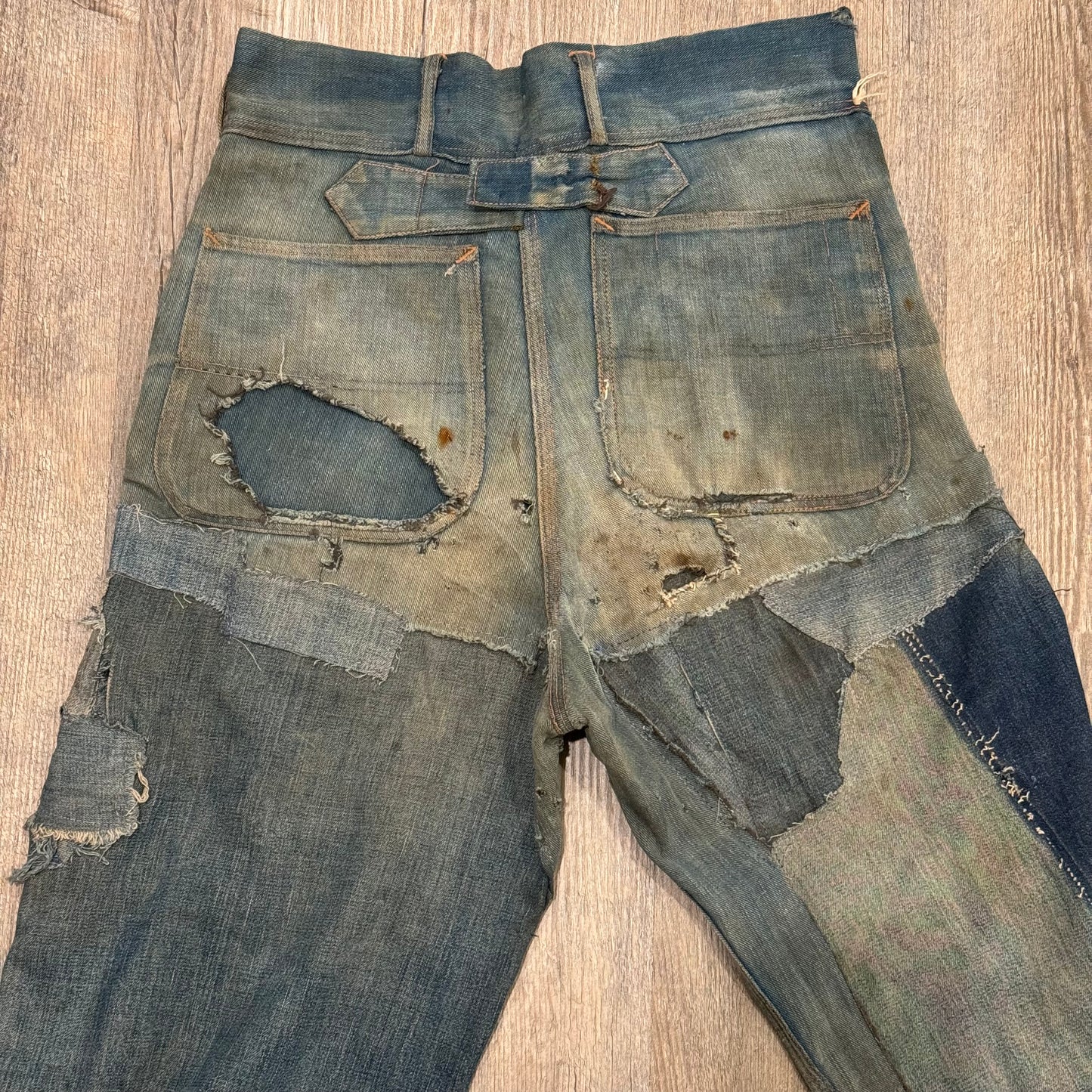 1930s N&W MULE EAR BUCKLEBACK JEANS 30x30