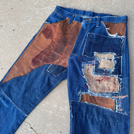 1/1 COWBOYCUT PATCHWORK WRANGLERS 32x33