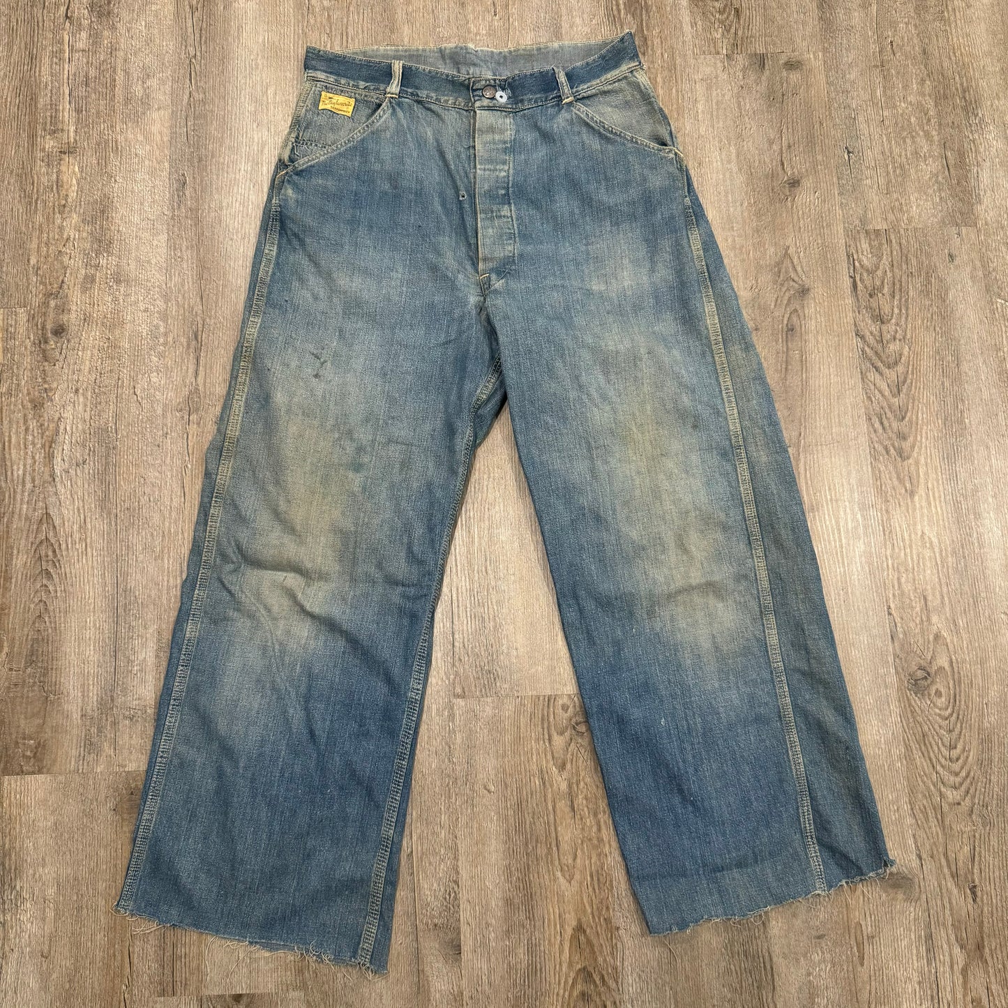 1940s THE BIG FAVORITE LACEBACK JEANS 32x30