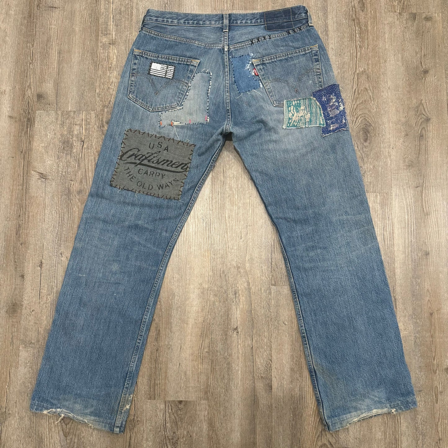 1/1 BUTTON FLY PATCHWORK LEVI’S 36x30