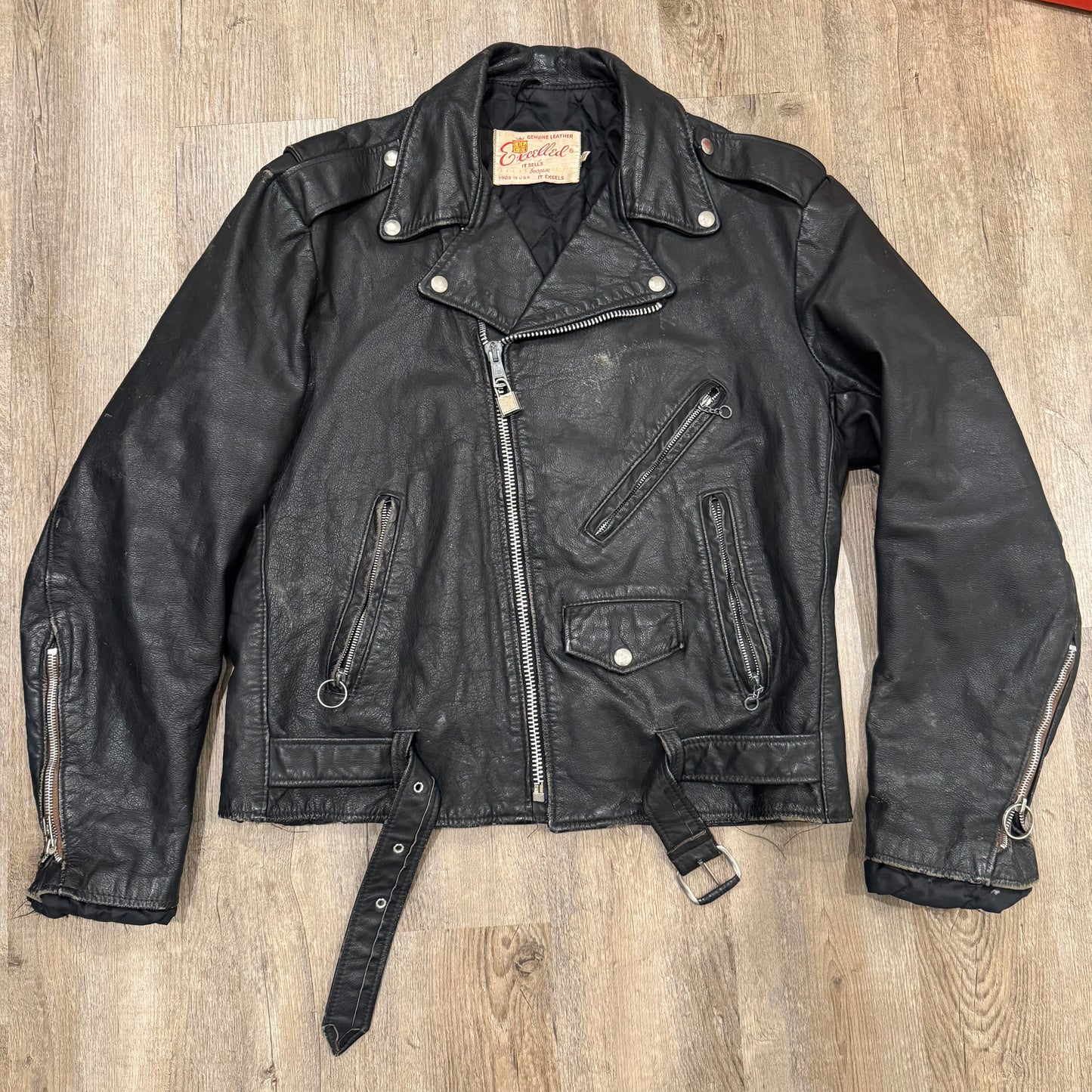 1/1 70s EXCELLED LEATHER JACKET - LARGE