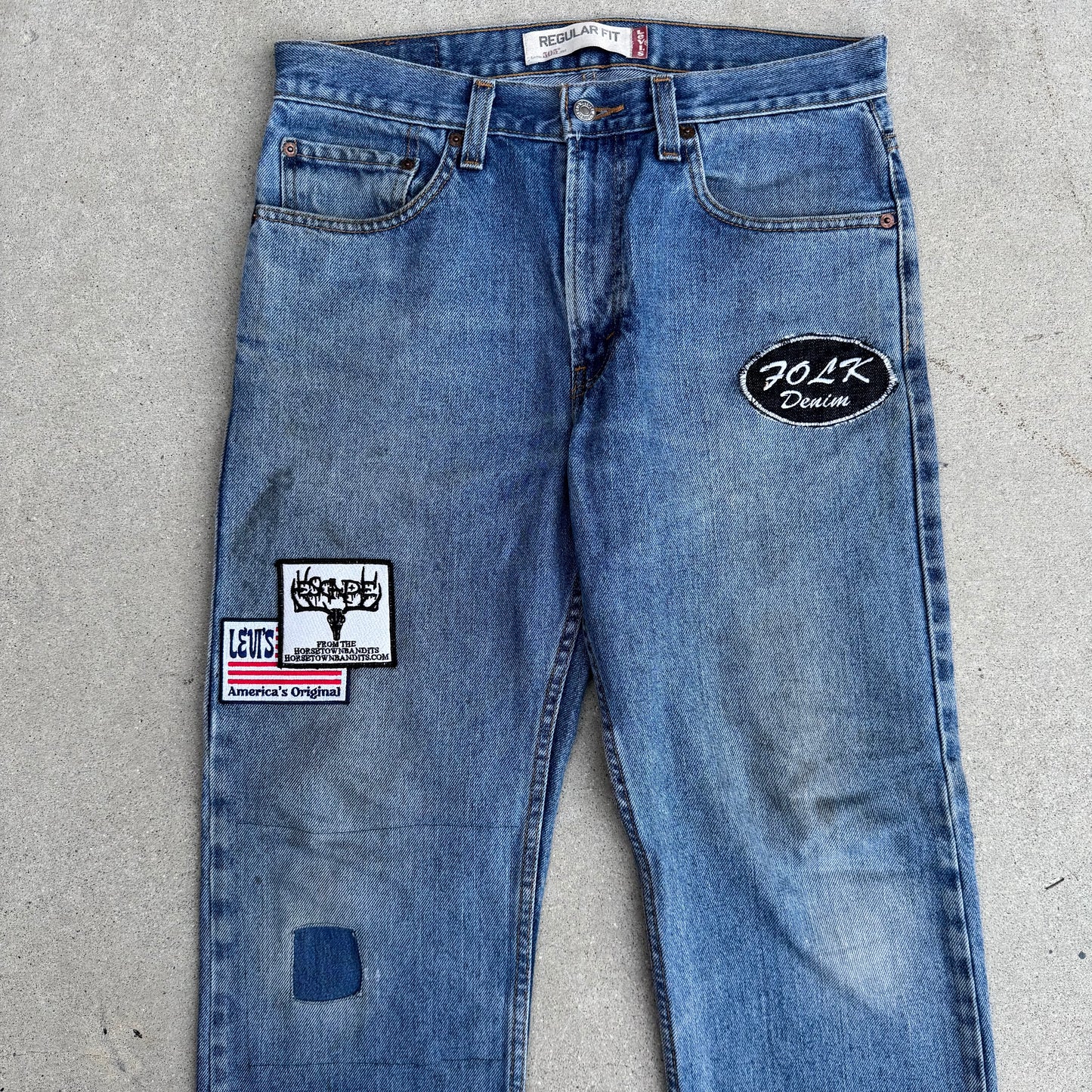 1/1 DENIM PATCHWORK LEVI 501s 32x32