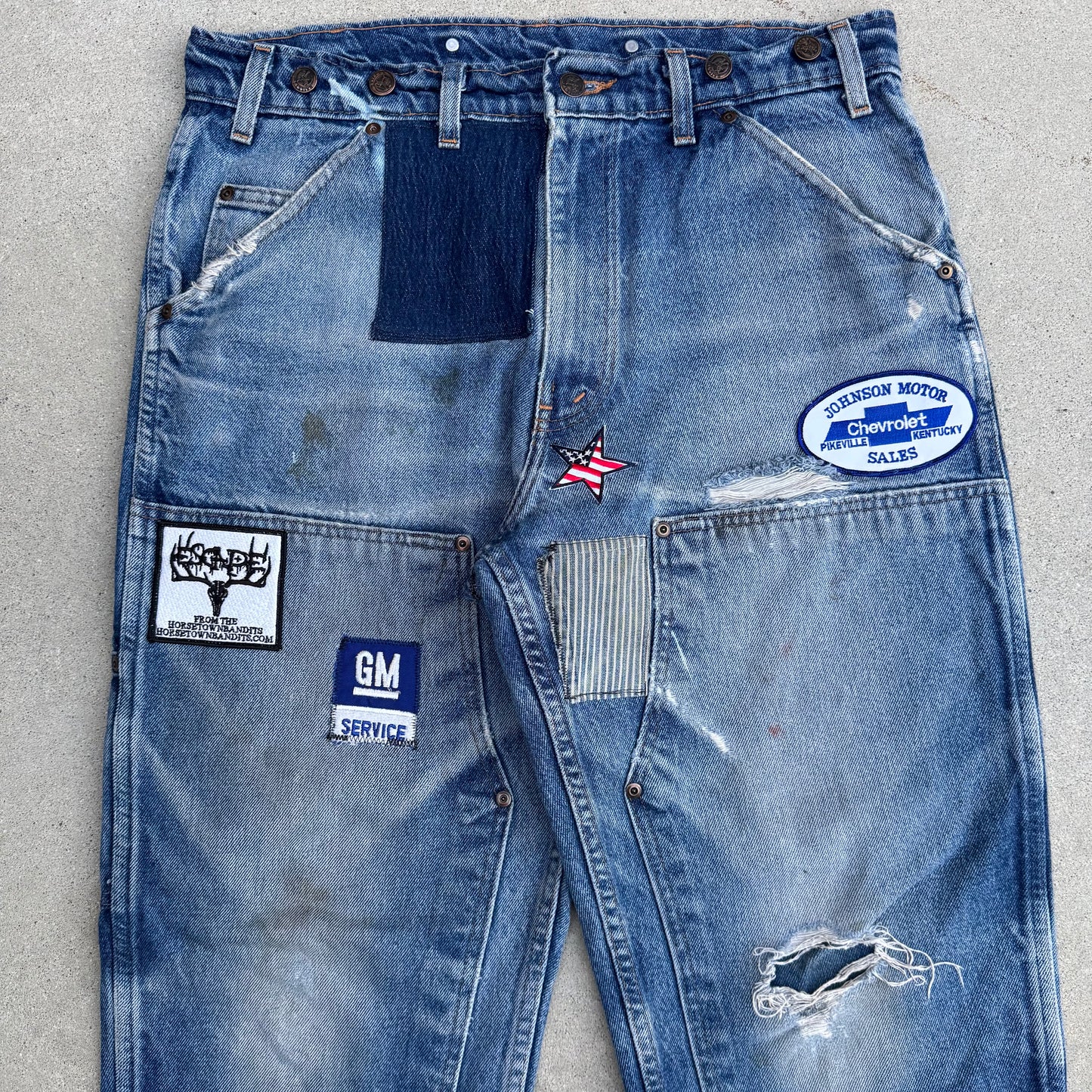 1/1 DENIM PATCHWORK DOUBLE KNEES 36x30