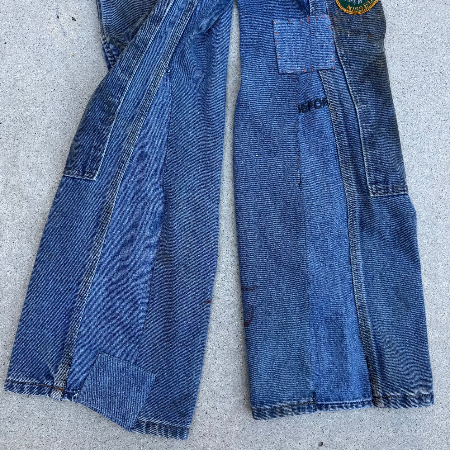 1/1 DENIM PATCHWORK DOUBLE KNEE 32x32