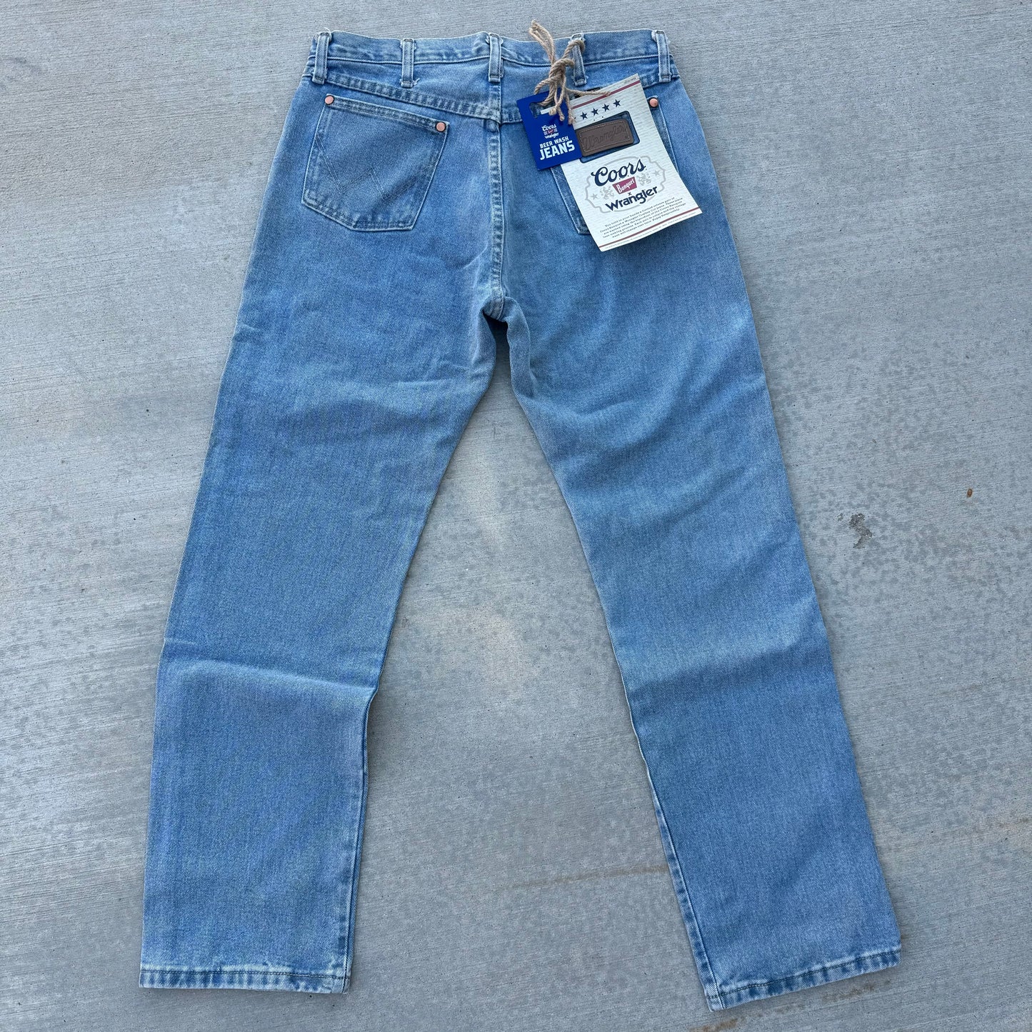 1/1 COORS BANQUET x WRANGLER BEER WASH JEANS 33x32 RARE