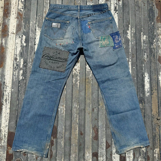1/1 BUTTON FLY PATCHWORK LEVI’S 36x30