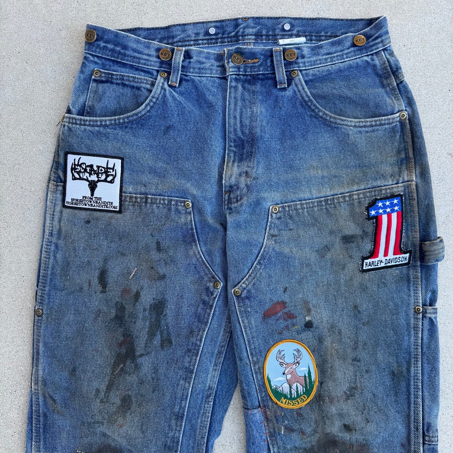 1/1 DENIM PATCHWORK DOUBLE KNEE 32x32