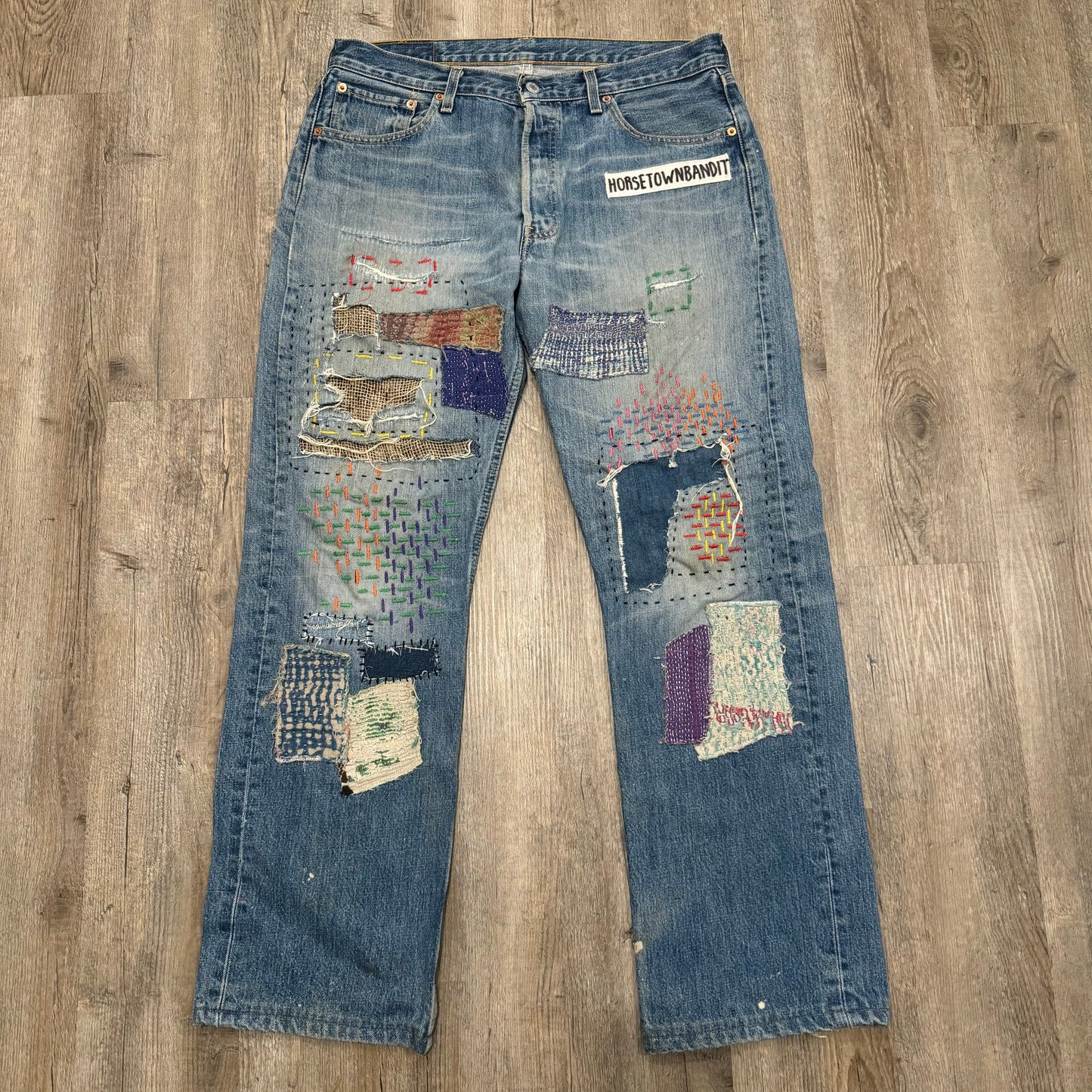 1/1 BUTTON FLY PATCHWORK LEVI’S 36 x 30