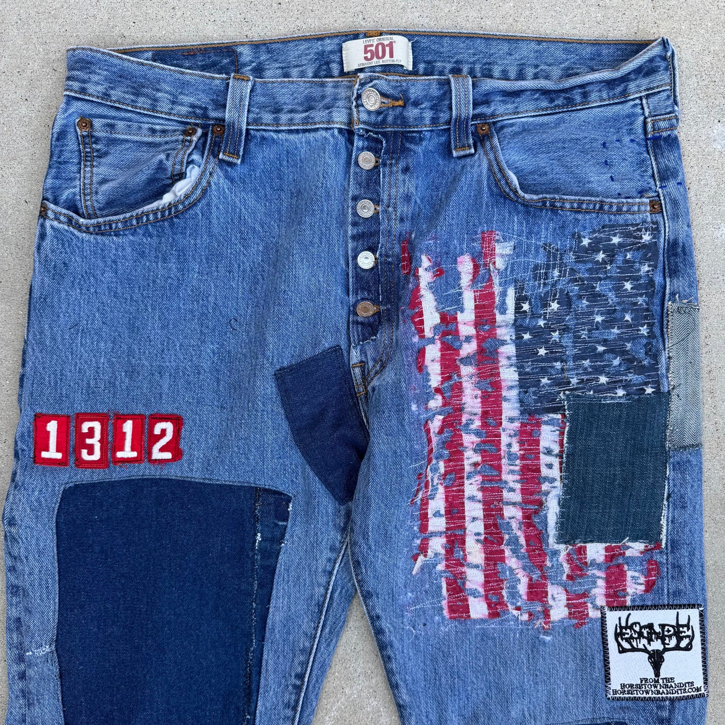 1/1 DENIM PATCHWORK LEVIS 36x32