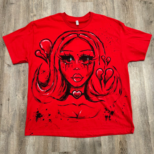 1/1 CALLMELOVELYPLEASE HAND PAINTED T-SHIRT - XXL