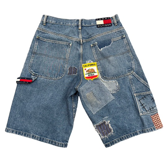 1/1 DENIM PATCHWORK JORTS - 32