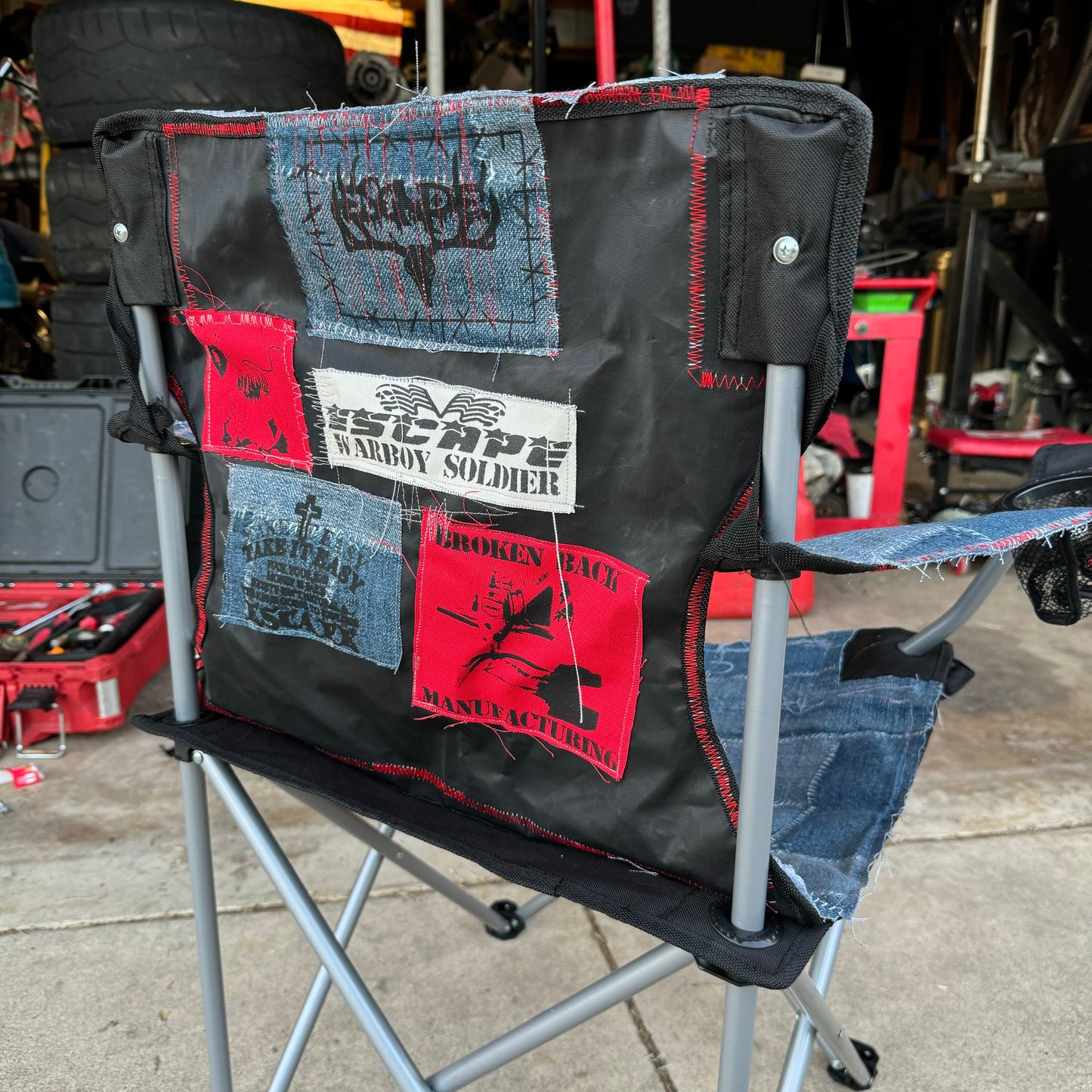 1/1 PATCHWORK FOLDABLE CHAIR