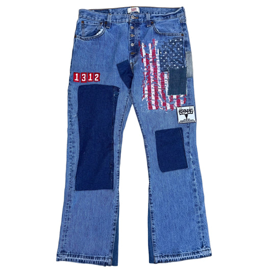 1/1 DENIM PATCHWORK LEVIS 36x32