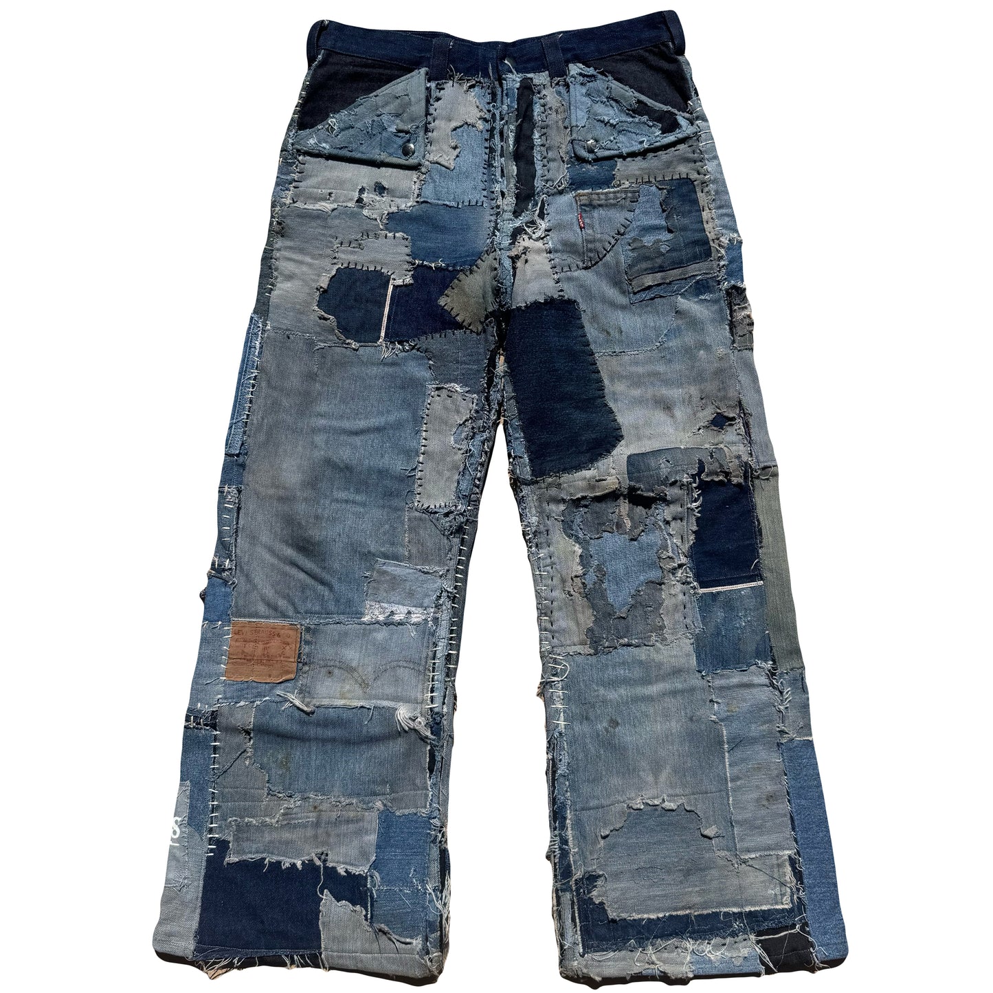 1/1 DENIM PATCHWORK SELVEDGE MULE EARS 32x32