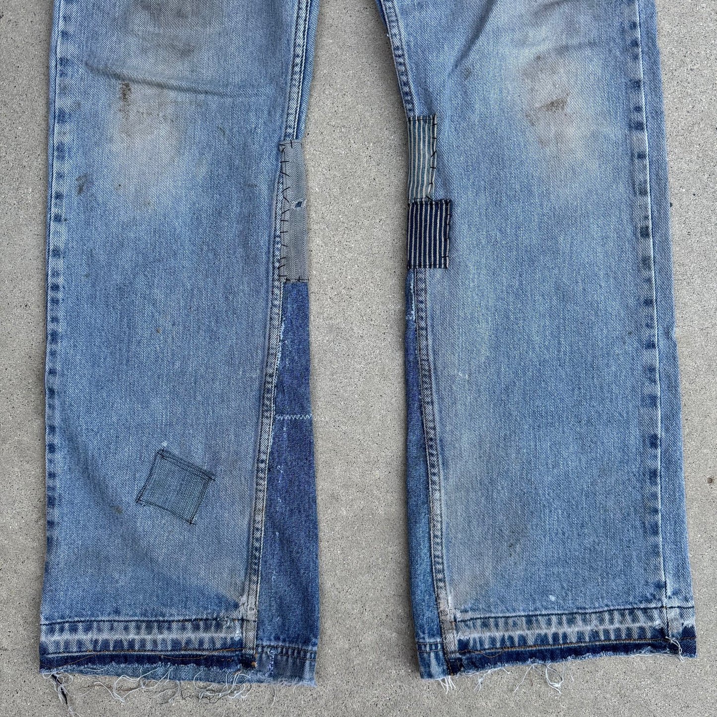 1/1 DENIM PATCHWORK LEVI 501s 32x32
