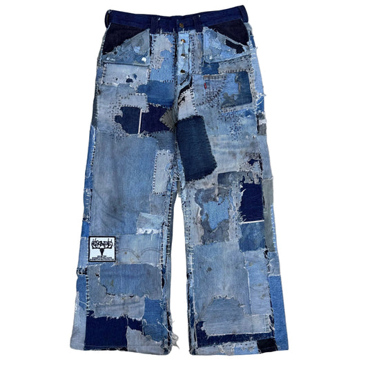 1/1 DENIM PATCHWORK SELVEDGE MULE EARS 32x32