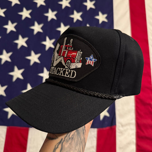 001 STACKED TRUCKER HAT