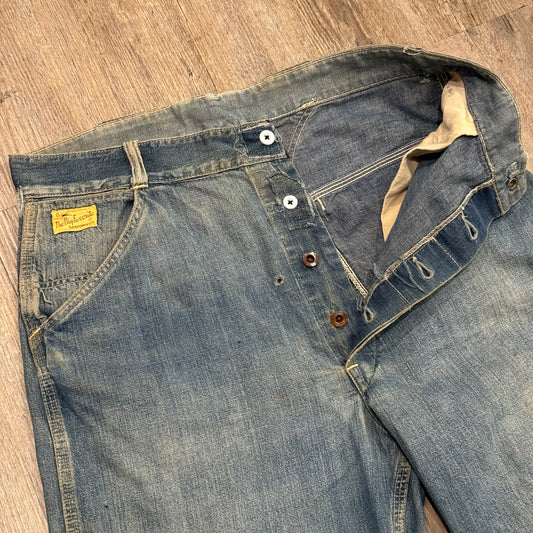 1940s THE BIG FAVORITE LACEBACK JEANS 32x30