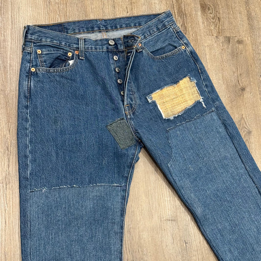 1/1 DOUBLE KNEE PATCHWORK LEVI’s 34x34