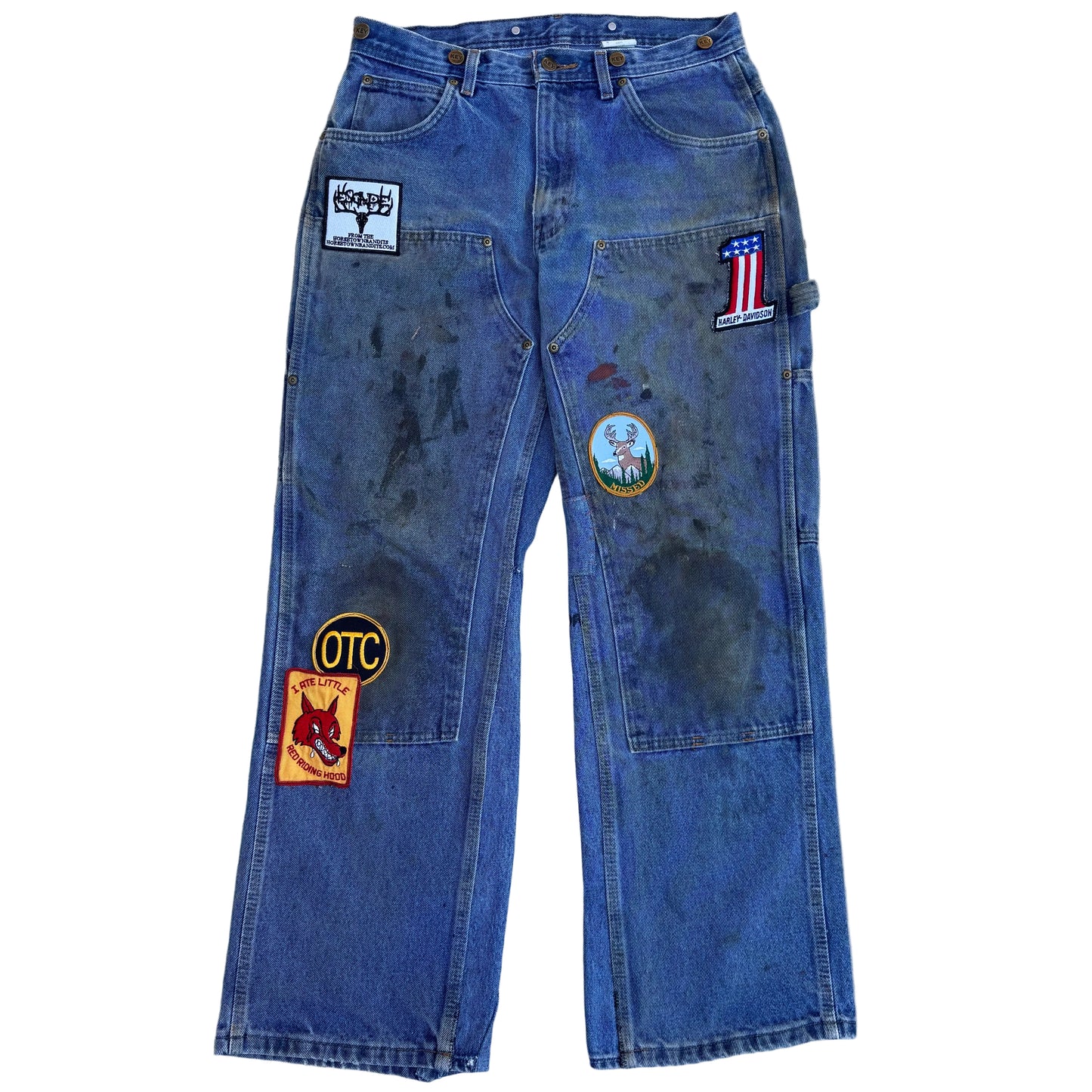 1/1 DENIM PATCHWORK DOUBLE KNEE 32x32
