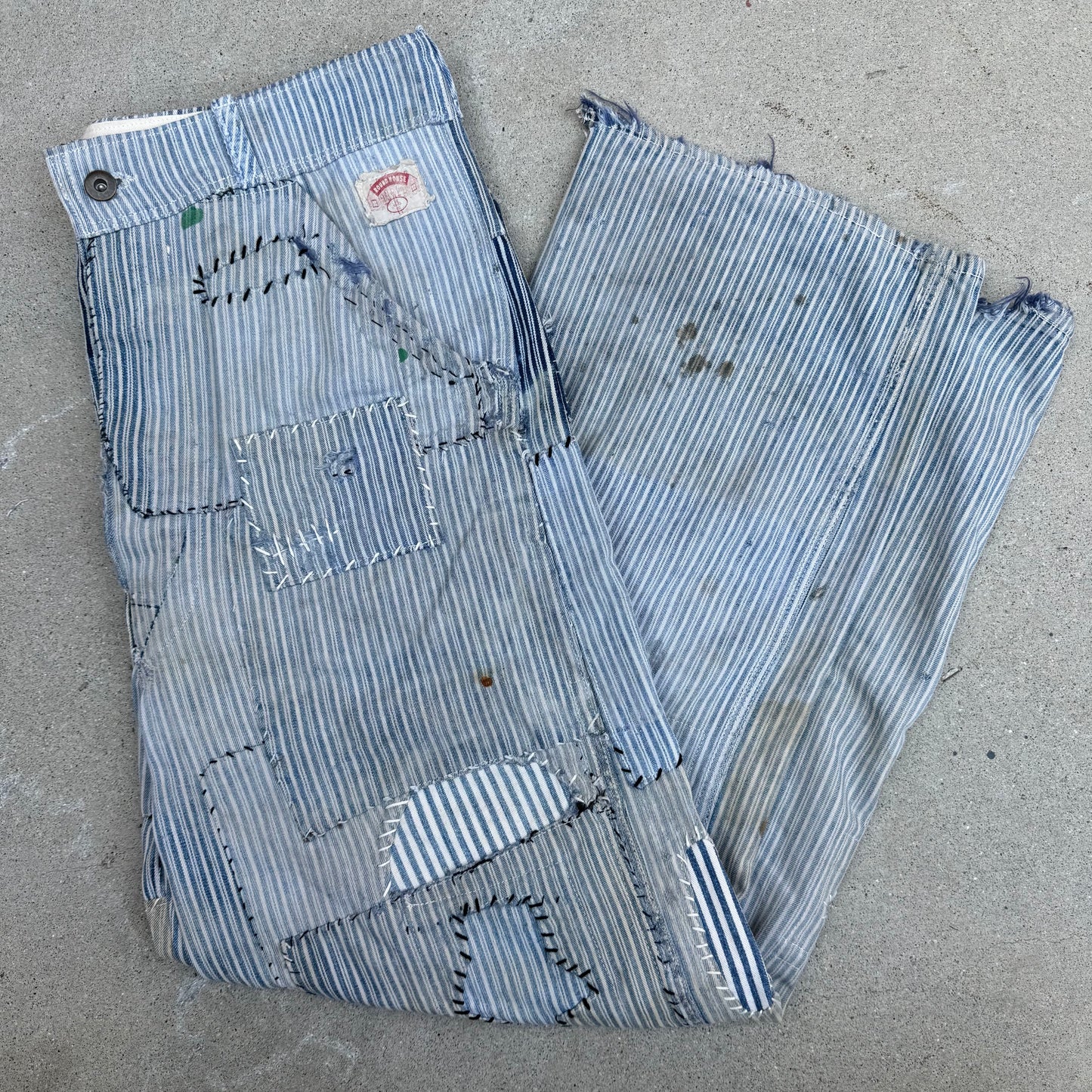 1950s ROUNDHOUSE HICKORY WORK PANTS 33x31