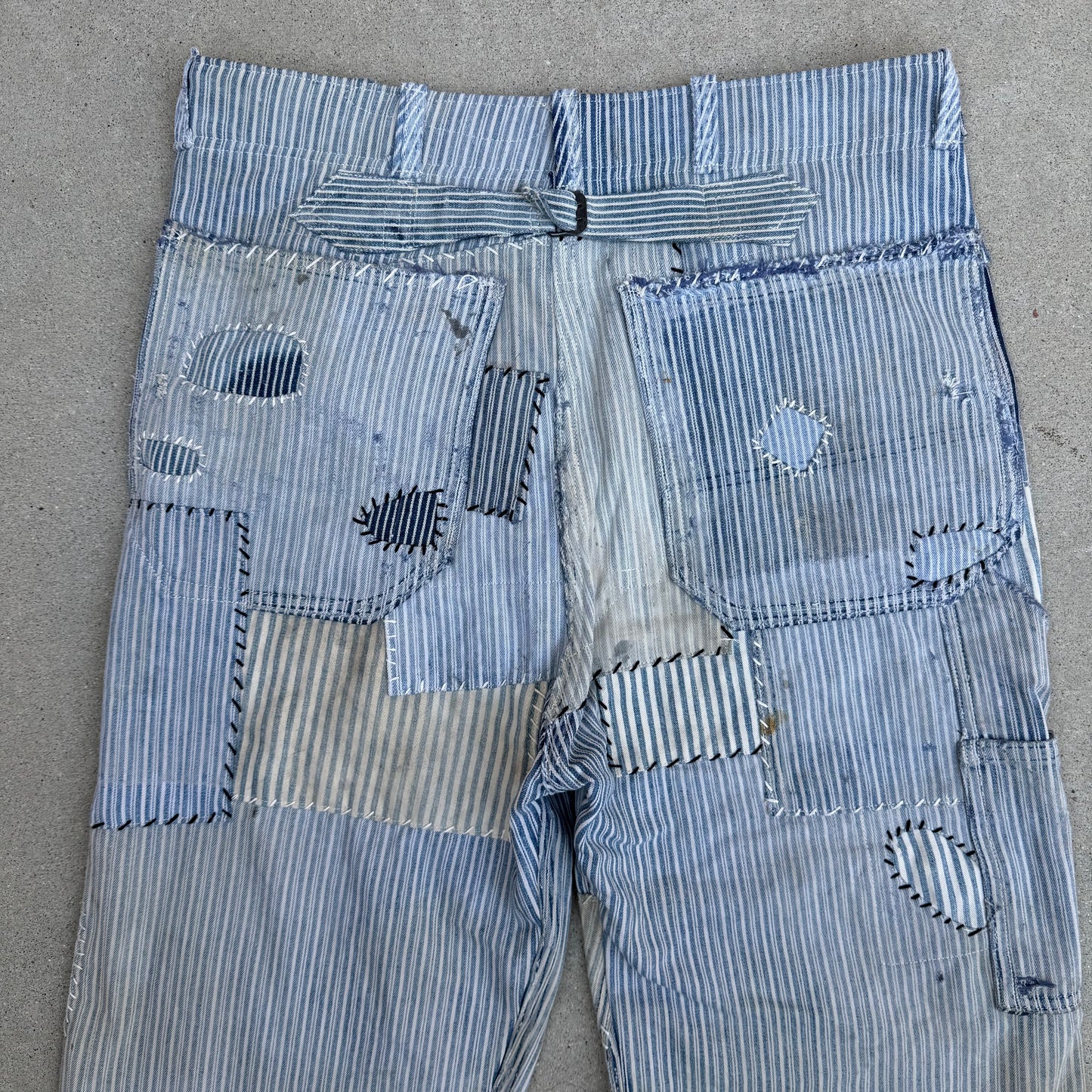 1950s ROUNDHOUSE HICKORY WORK PANTS 33x31
