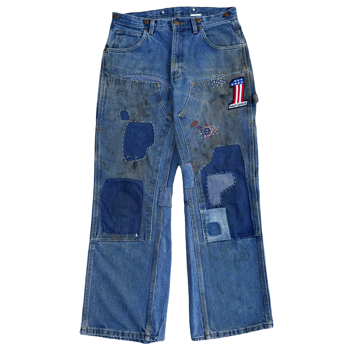 1/1 DENIM PATCHWORK DOUBLE KNEE 32x32