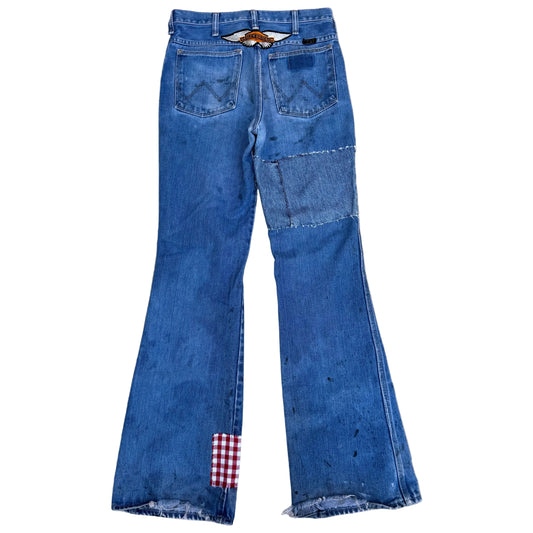 1970s GIRL WRANGLER BELL BOTTOMS 28x32