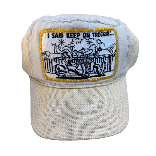 01 BURLAP TRUCKER HAT