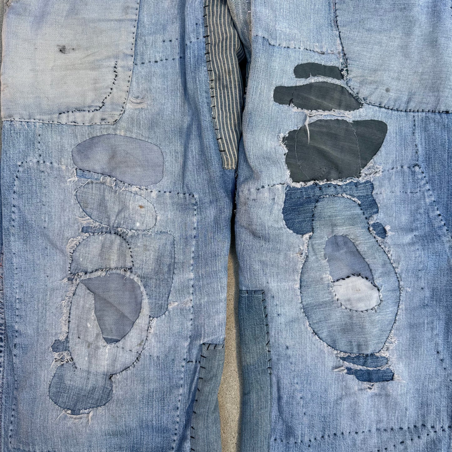 1/1 DENIM PATCHWORK SELVEDGE MULE EARS 32x32