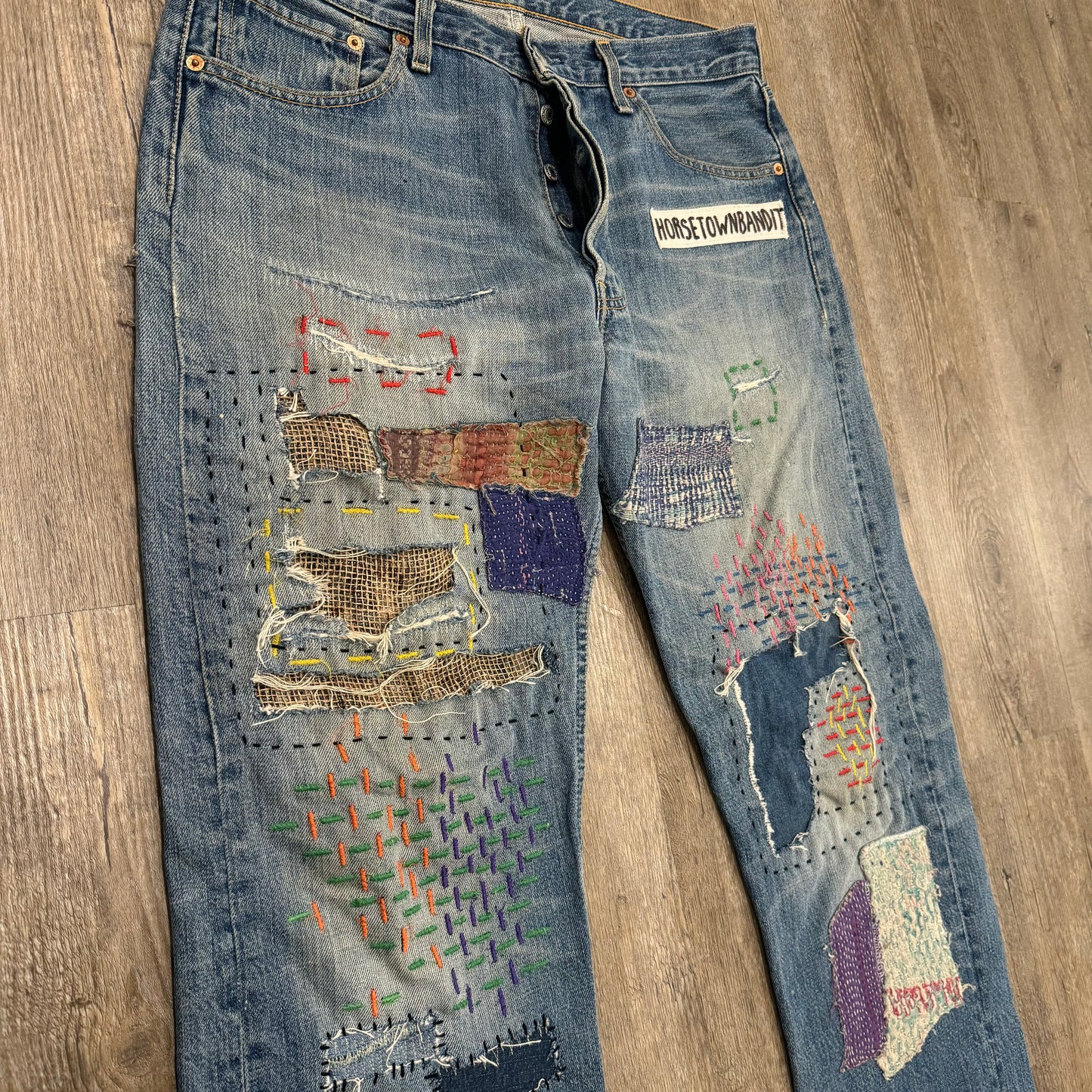 1/1 BUTTON FLY PATCHWORK LEVI’S 36 x 30