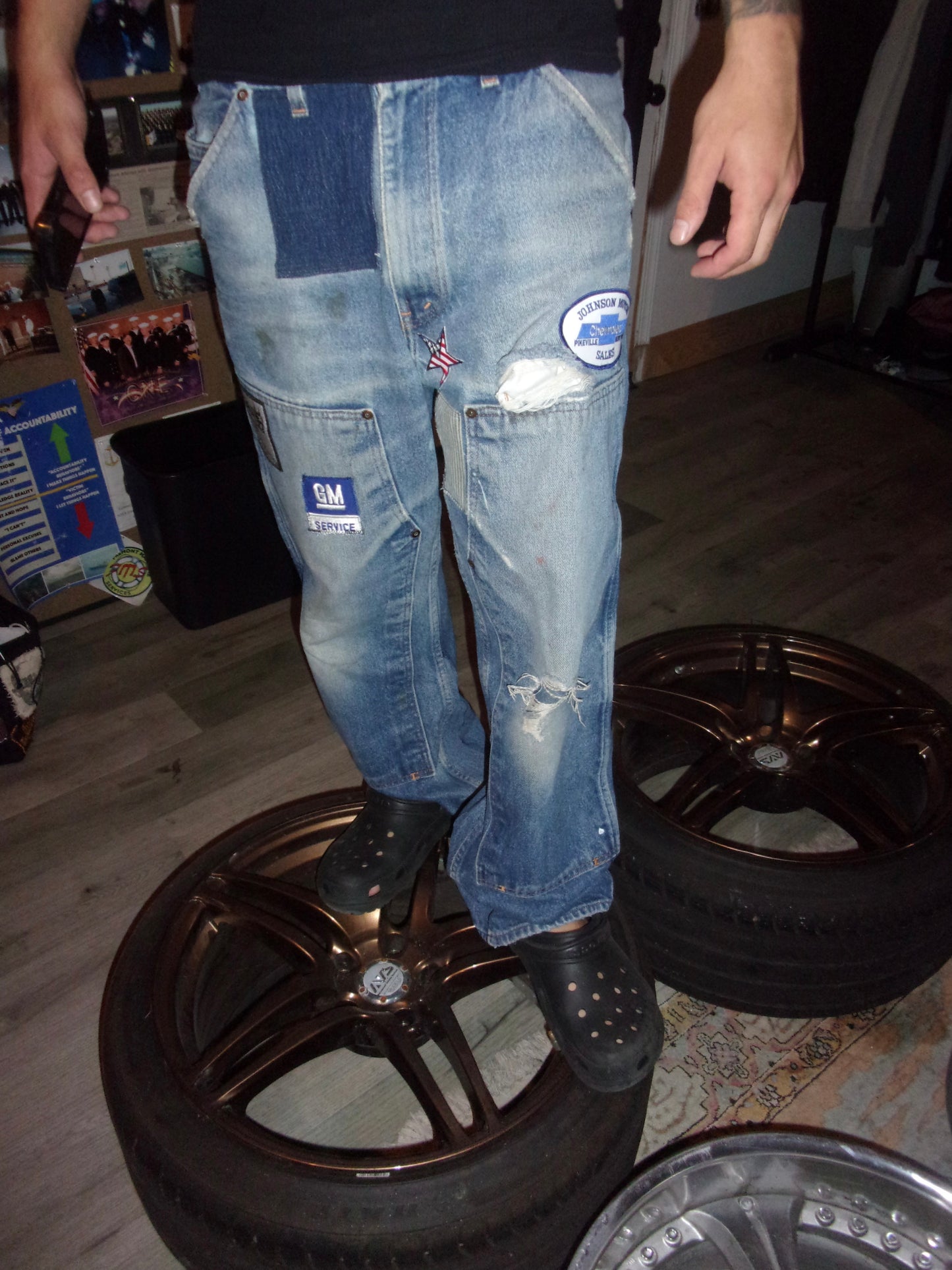 1/1 DENIM PATCHWORK DOUBLE KNEES 36x30