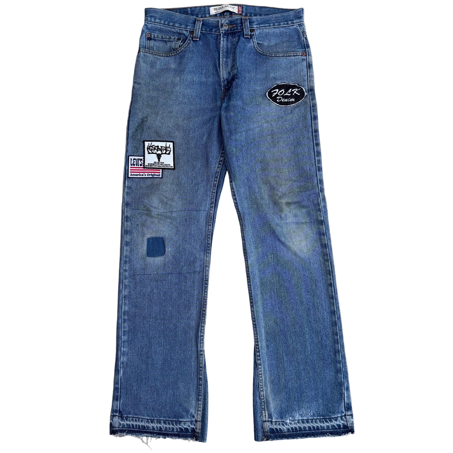 1/1 DENIM PATCHWORK LEVI 501s 32x32