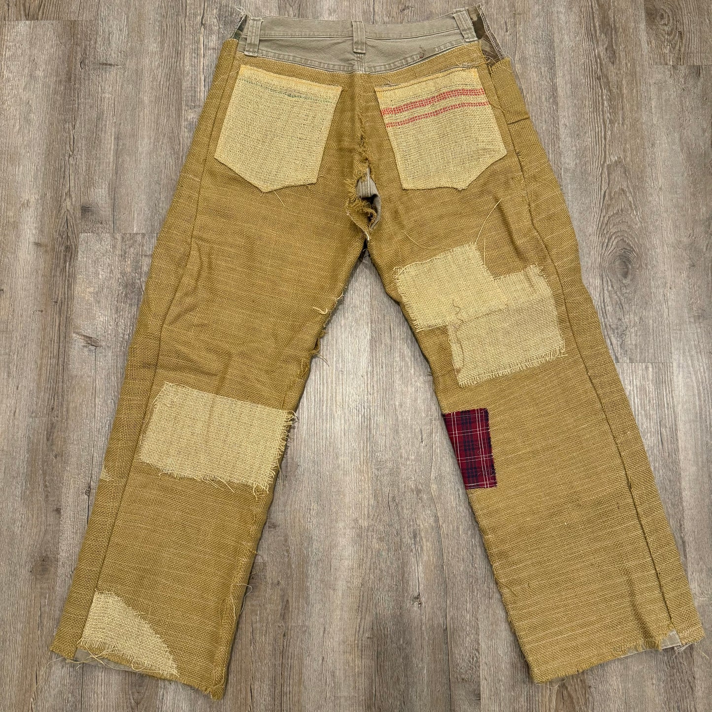 1/1 BURLAP PATCHWORK PANTS 33x31