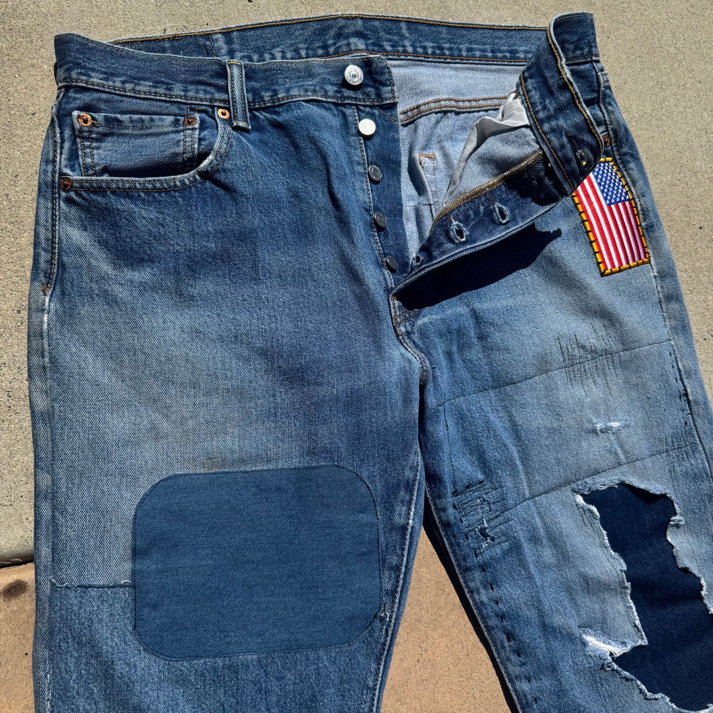 1/1 DENIM PATCHWORK LEVI’S 36x34