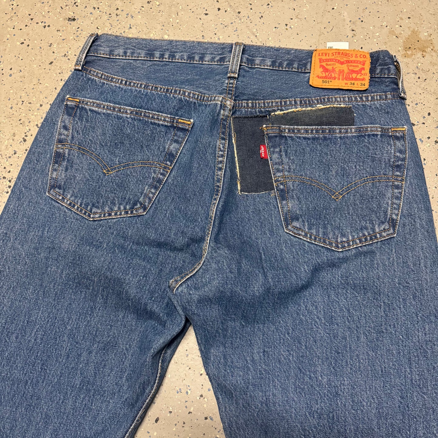 1/1 DENIM PATCHWORK LEVI’s 34x34