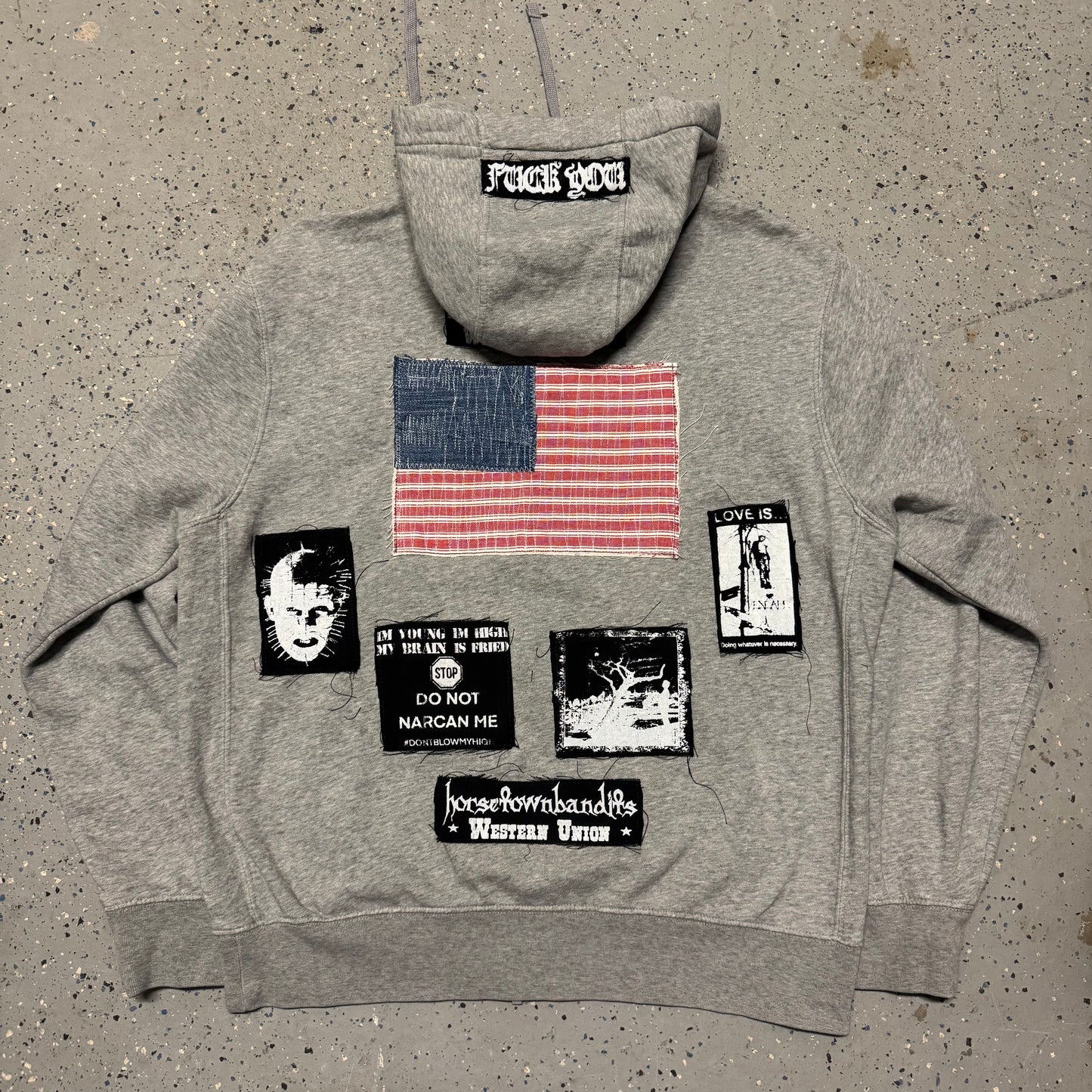 1/1 PATCHWORK ZIPUP HOODIE - MEDIUM