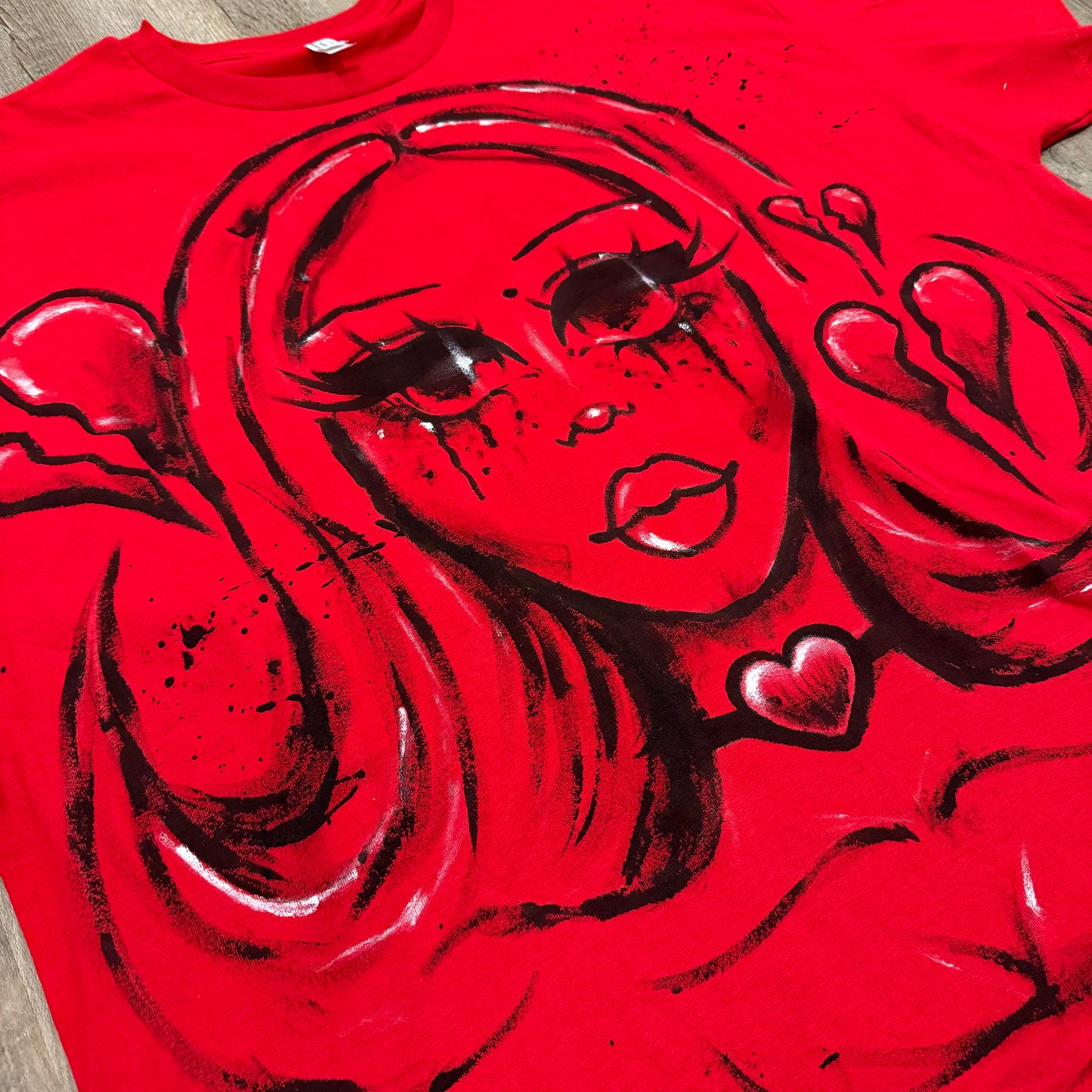 1/1 CALLMELOVELYPLEASE HAND PAINTED T-SHIRT - XXL