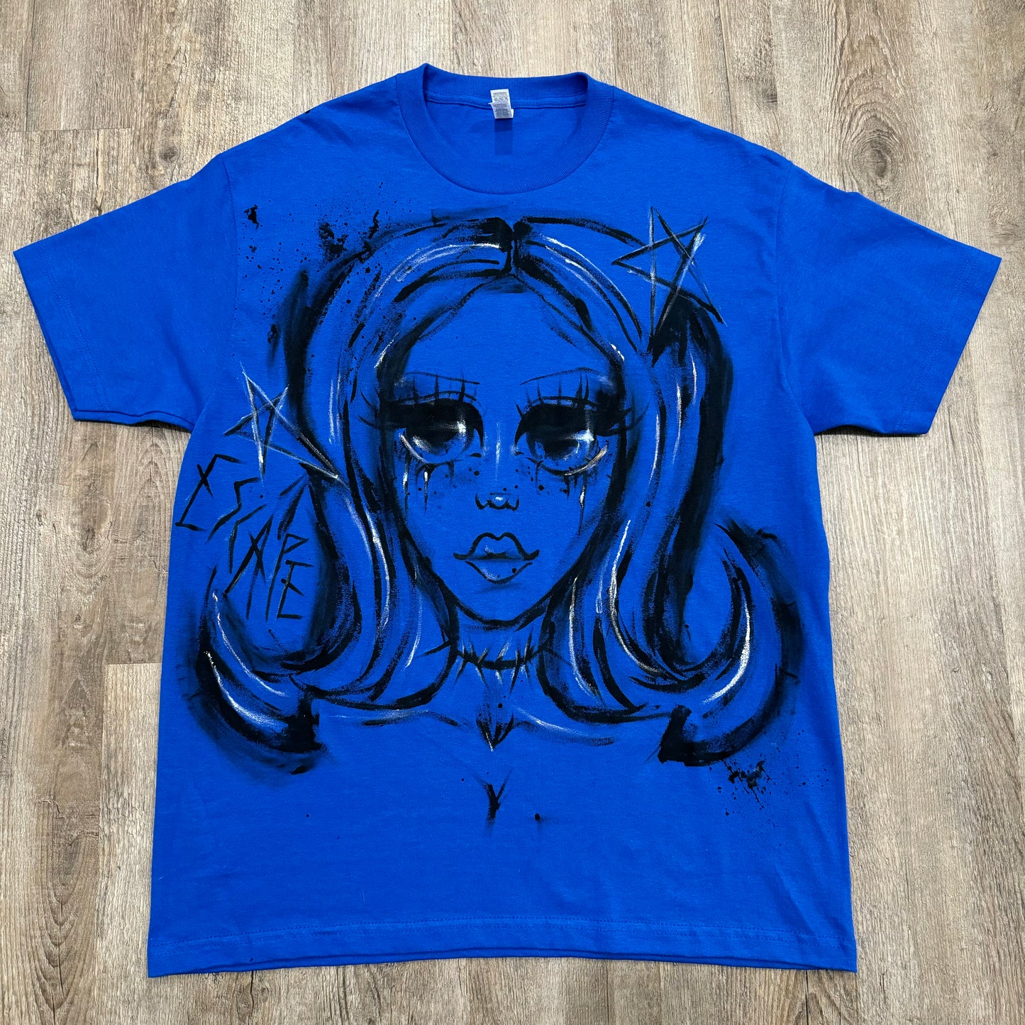 1/1 CALLMELOVELYPLEASE HAND PAINTED T-SHIRT - LARGE