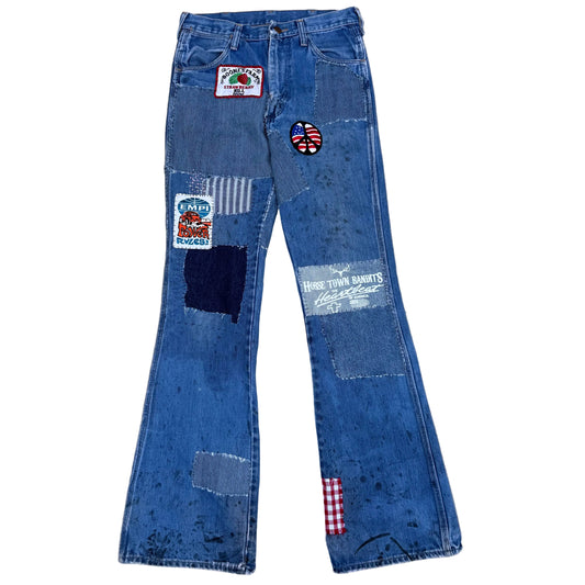 1970s GIRL WRANGLER BELL BOTTOMS 28x32