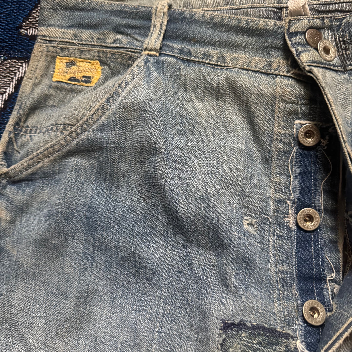 1940s THE BIG FAVORITE LACEBACK JEANS 34x29