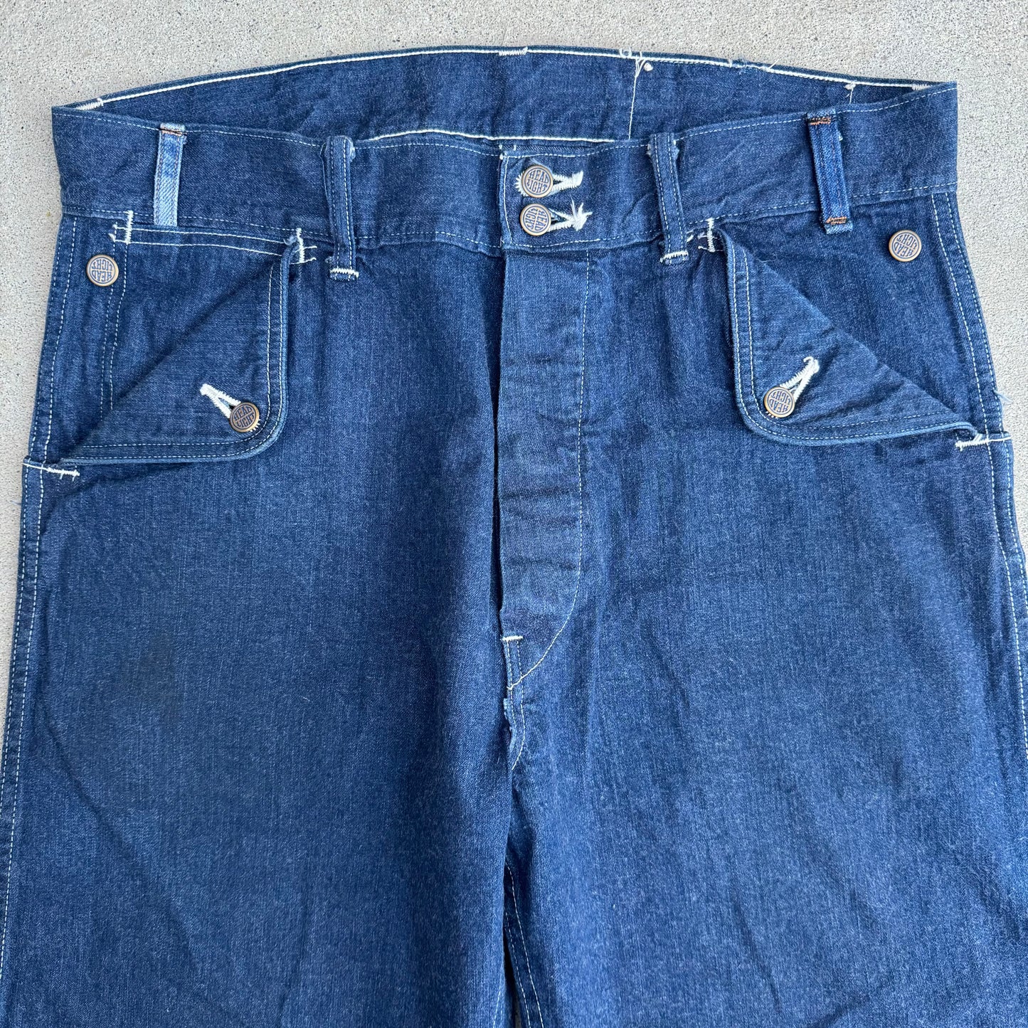 1950 HEADLIGHT MULE EAR JEANS 33x32