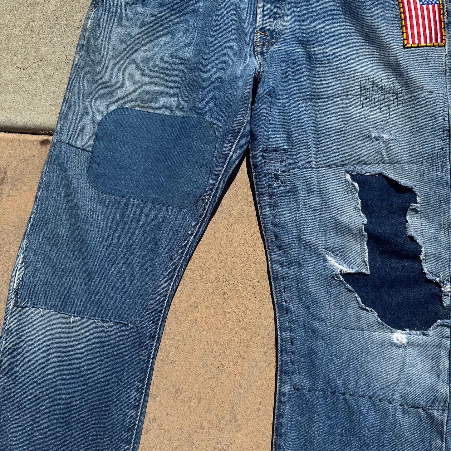 1/1 DENIM PATCHWORK LEVI’S 36x34