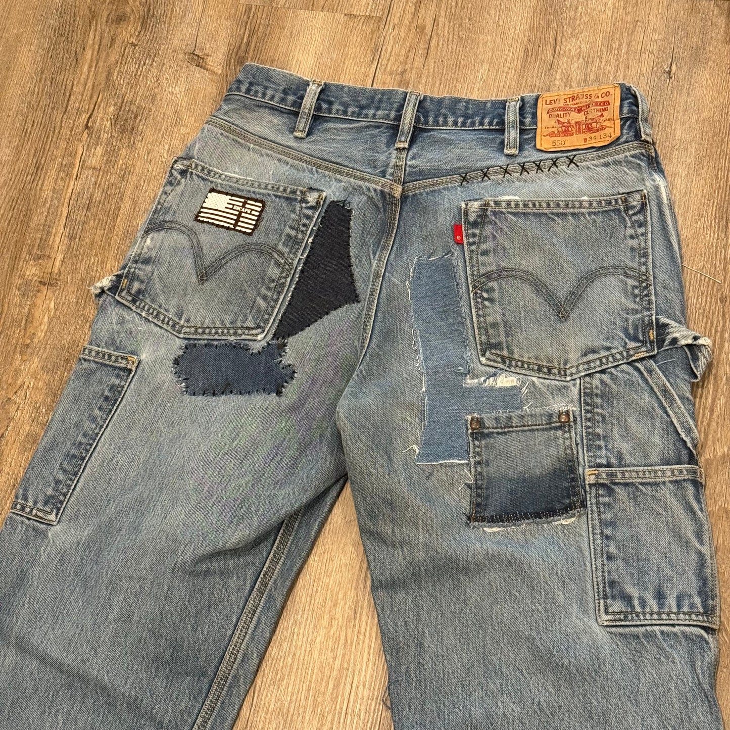 1/1 DENIM PATCHWORK LEVI’S 34x34